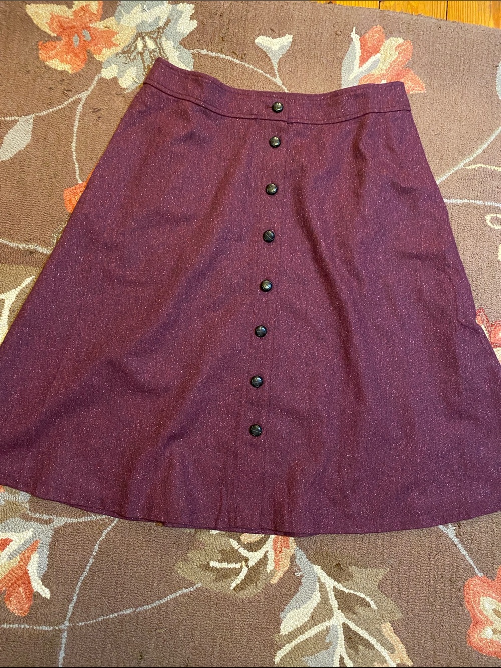 Talbots Wool blend A-line Midi Skirt